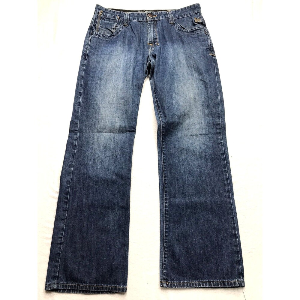 BLUE GURU Jeans Men 36/34 (34x32 actual) Blue Wide Leg Denim Flap Pocket